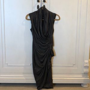 All Saints Black Silk Dress